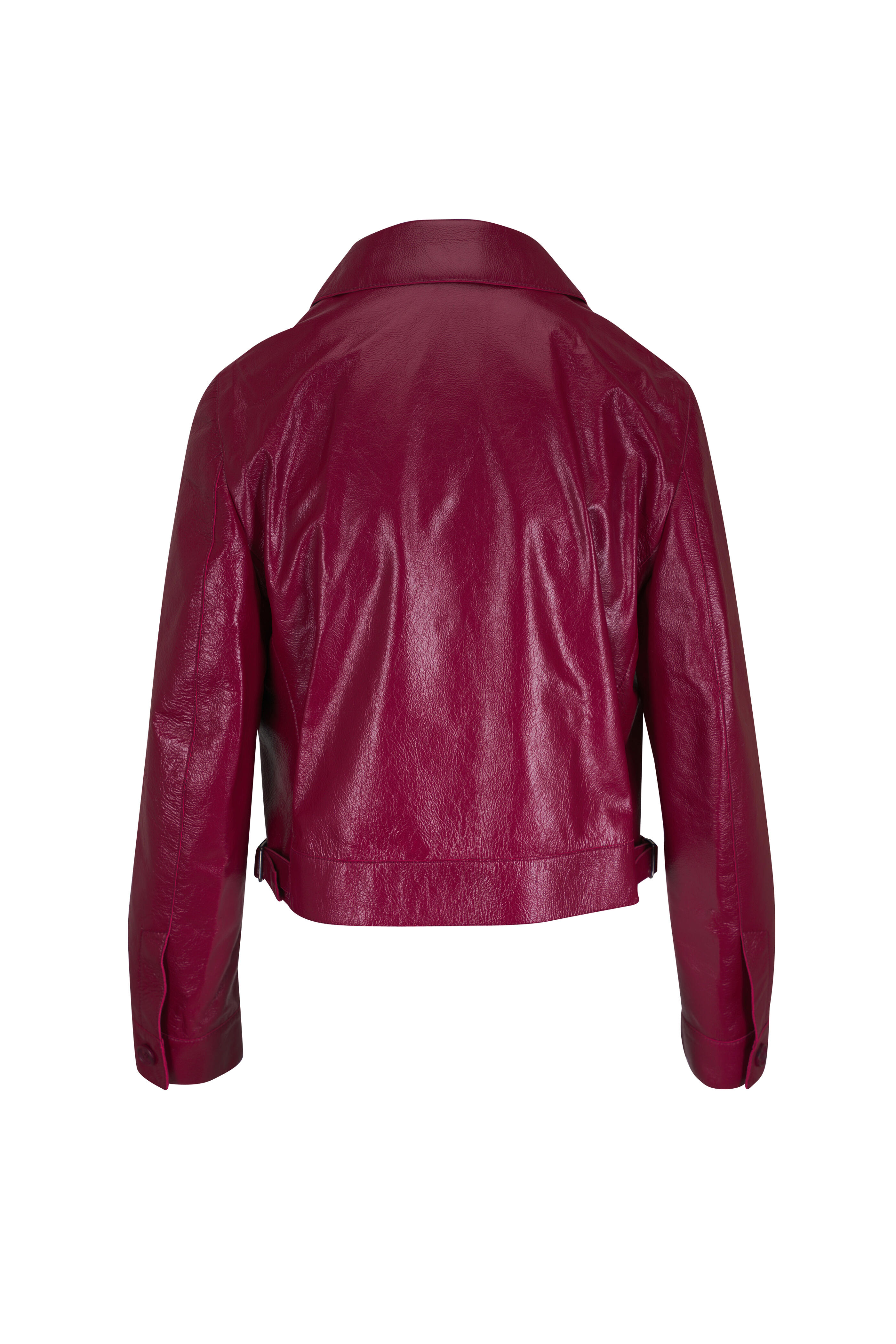 Akris - Peer Red Lacquer Leather Bomber Jacket