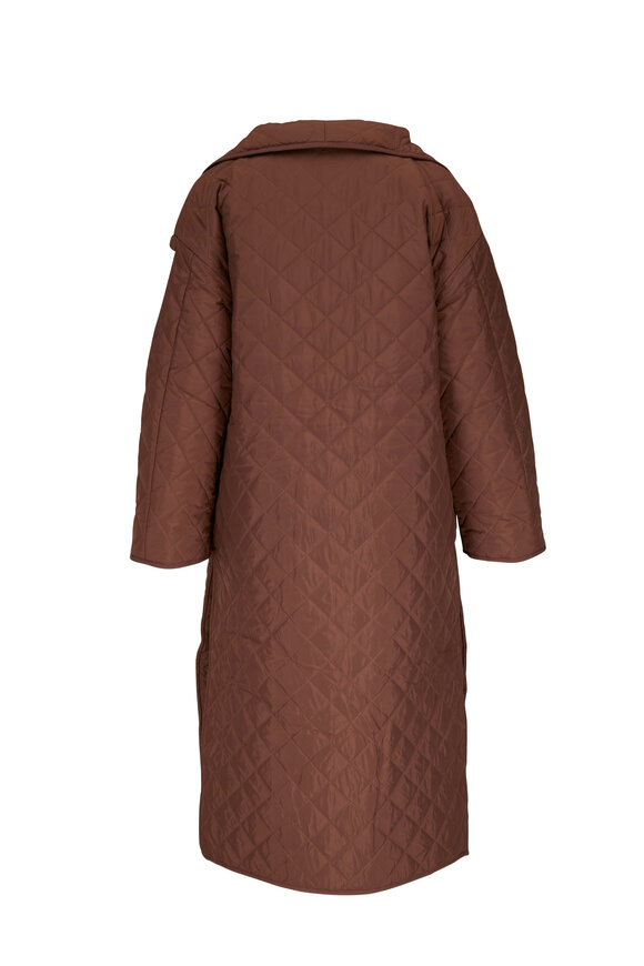 Totême - Saddle Brown Signature Quilted Coat