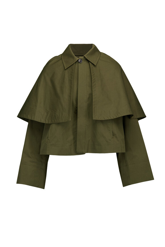Frame Paddock Military Cotton Cape Jacket - view 1