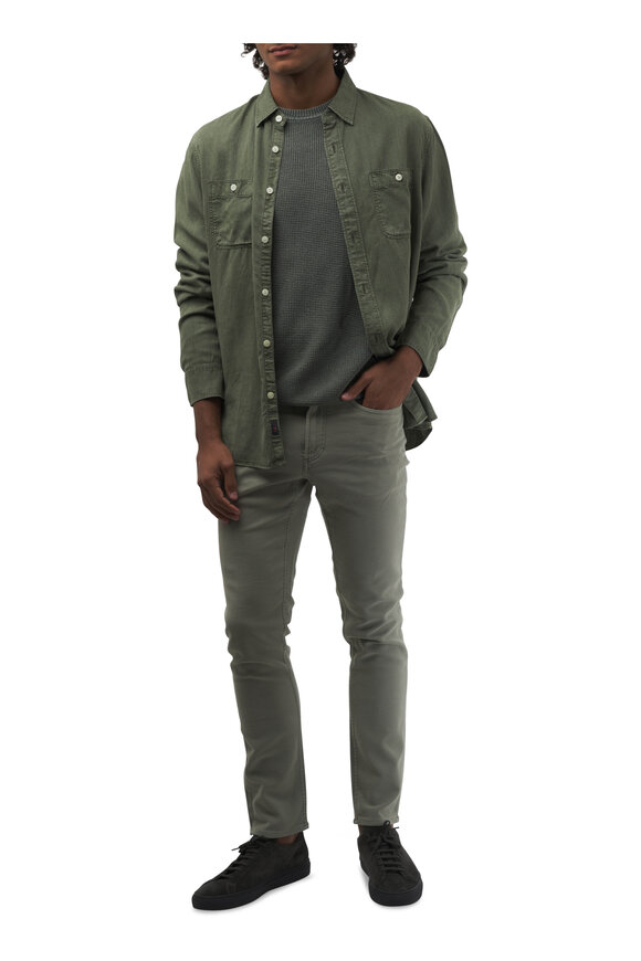 Faherty Brand - Faded Olive Stretch Terry Five Pocket Pant