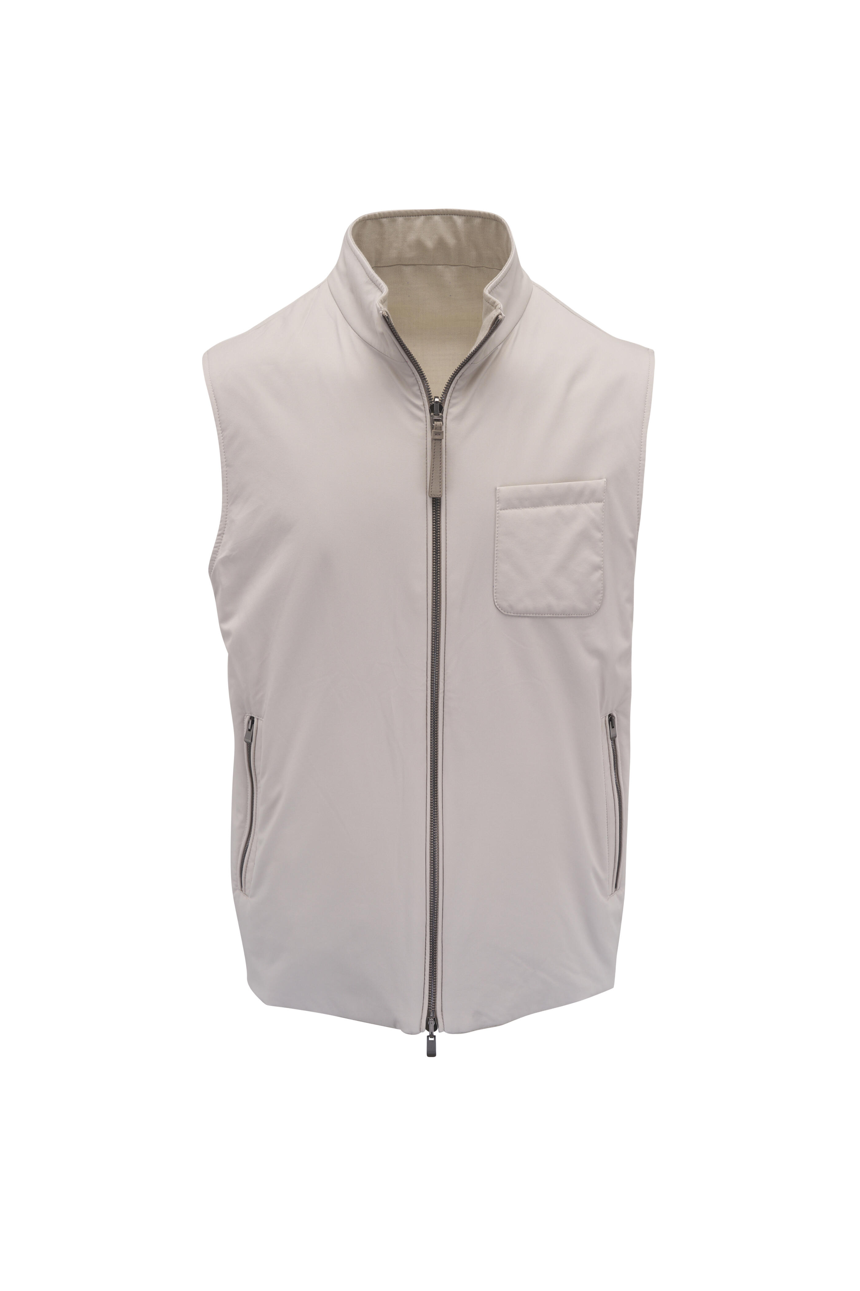 トップス Antwort REVERSIBLE VEST size3 Agnona - Taupe Reversible Vest | Mitchell Stores