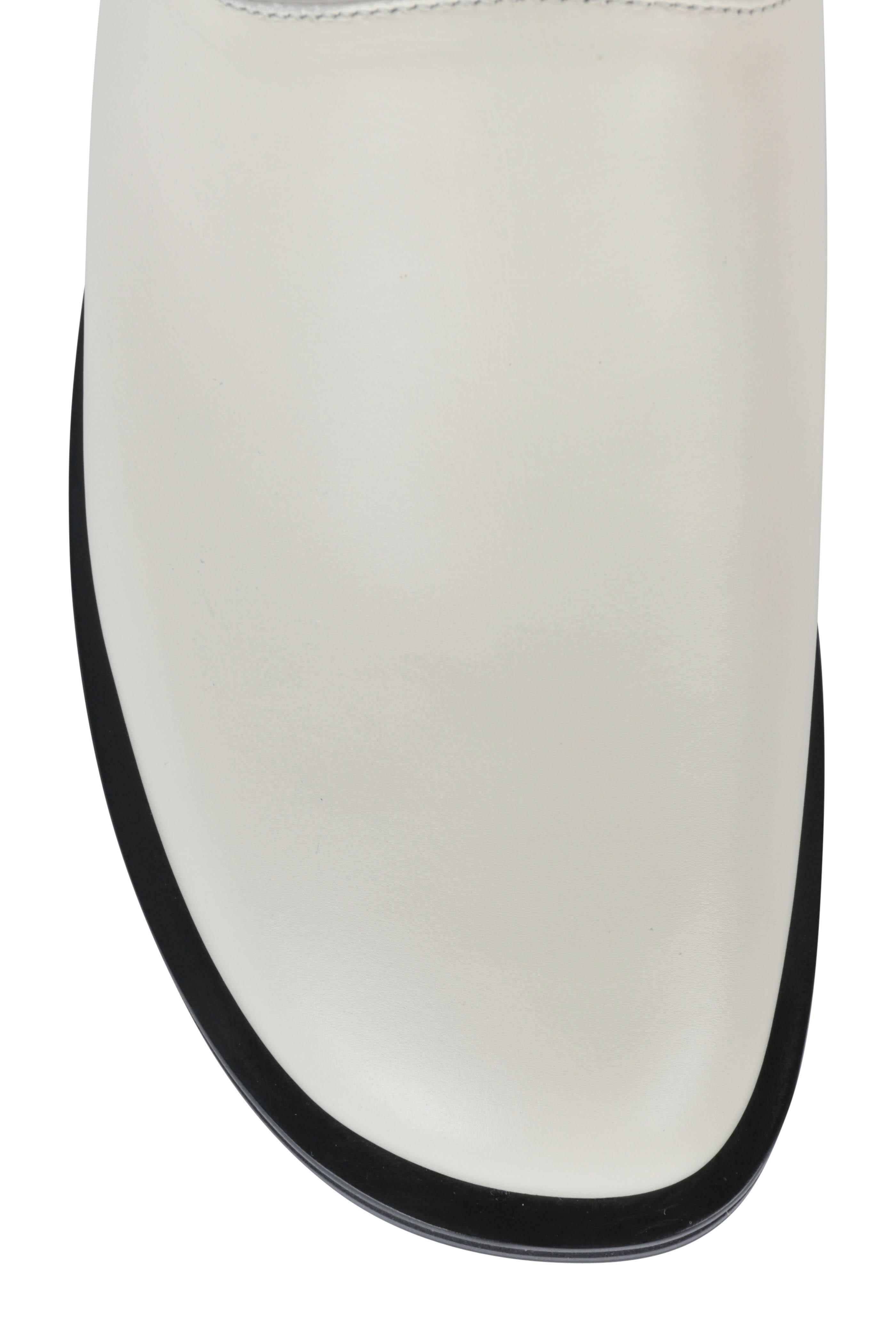 The Row - Sabot Ivory Leather Mule | Mitchell Stores