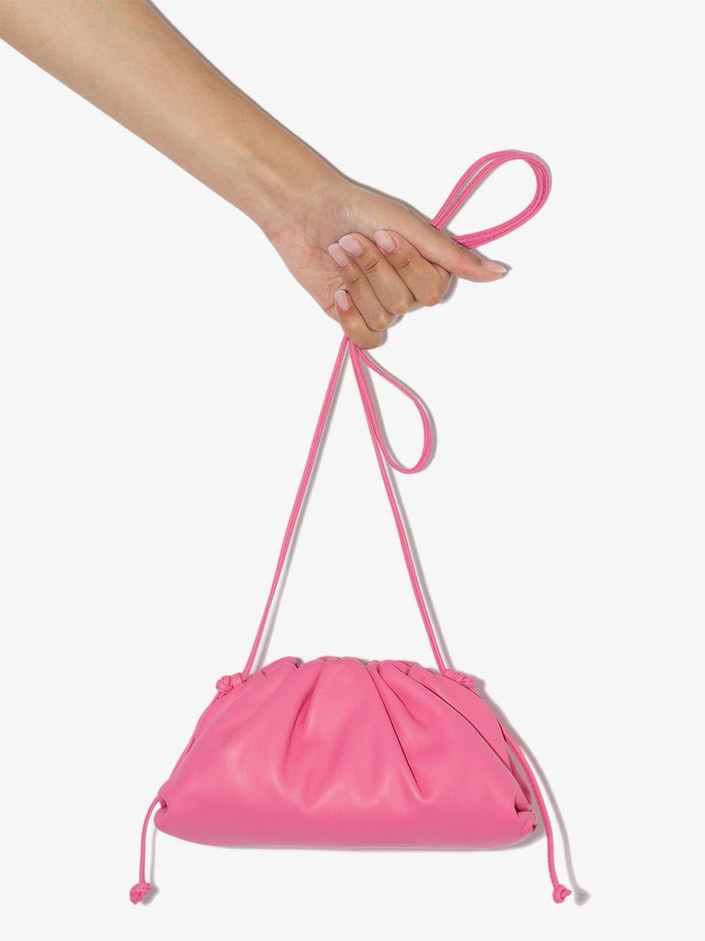 Bottega Veneta - The Pouch Pink Leather Small Crossbody Bag