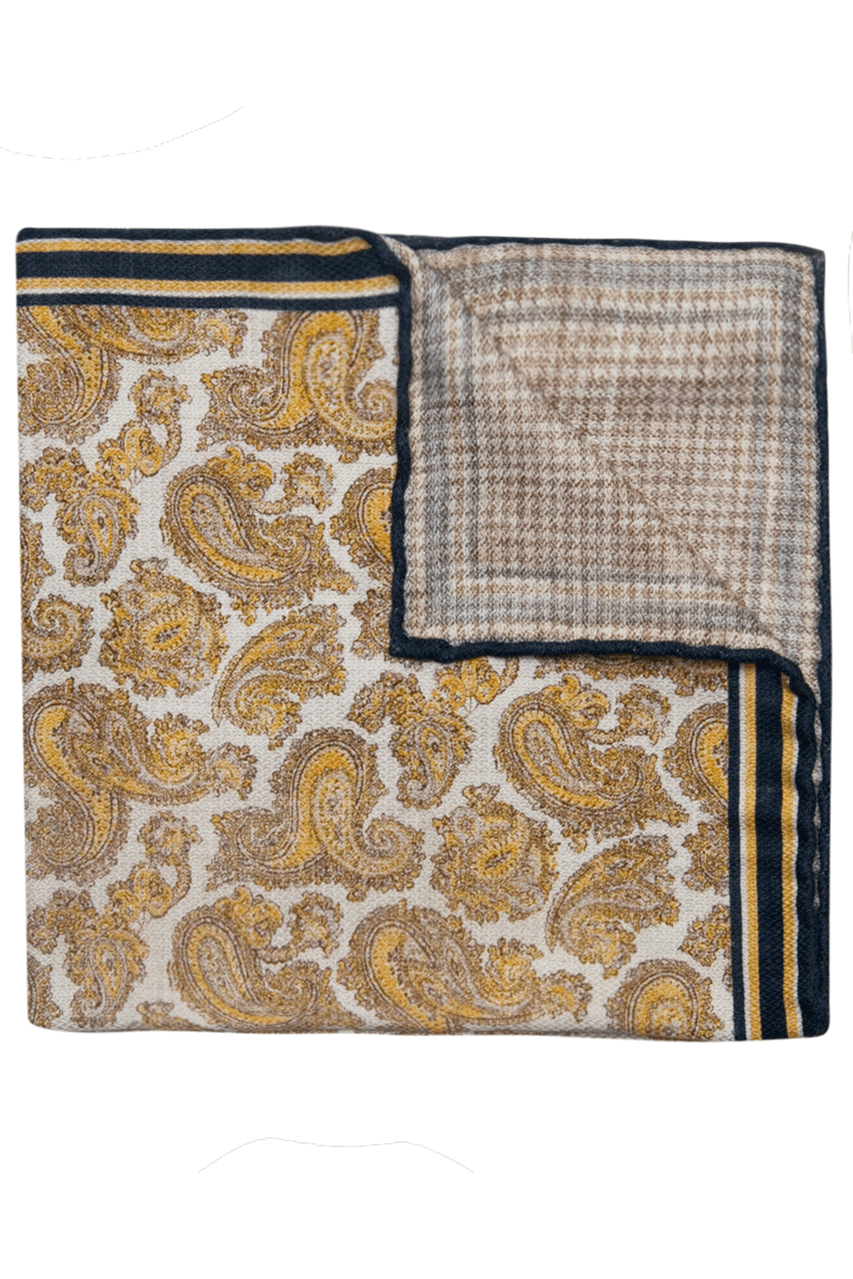 Brunello Cucinelli - Yellow and Blue Floral Pocket Square