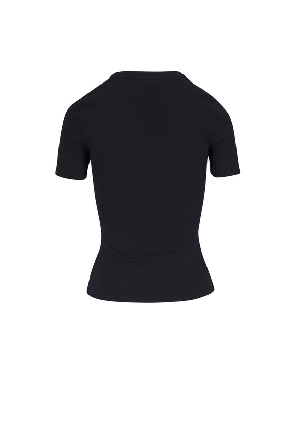 Nili Lotan - Elin Black Cotton T-Shirt