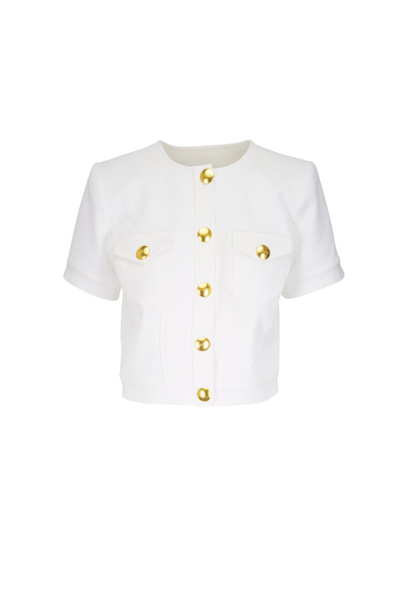 L'Agence Nawa White Shirt Jacket