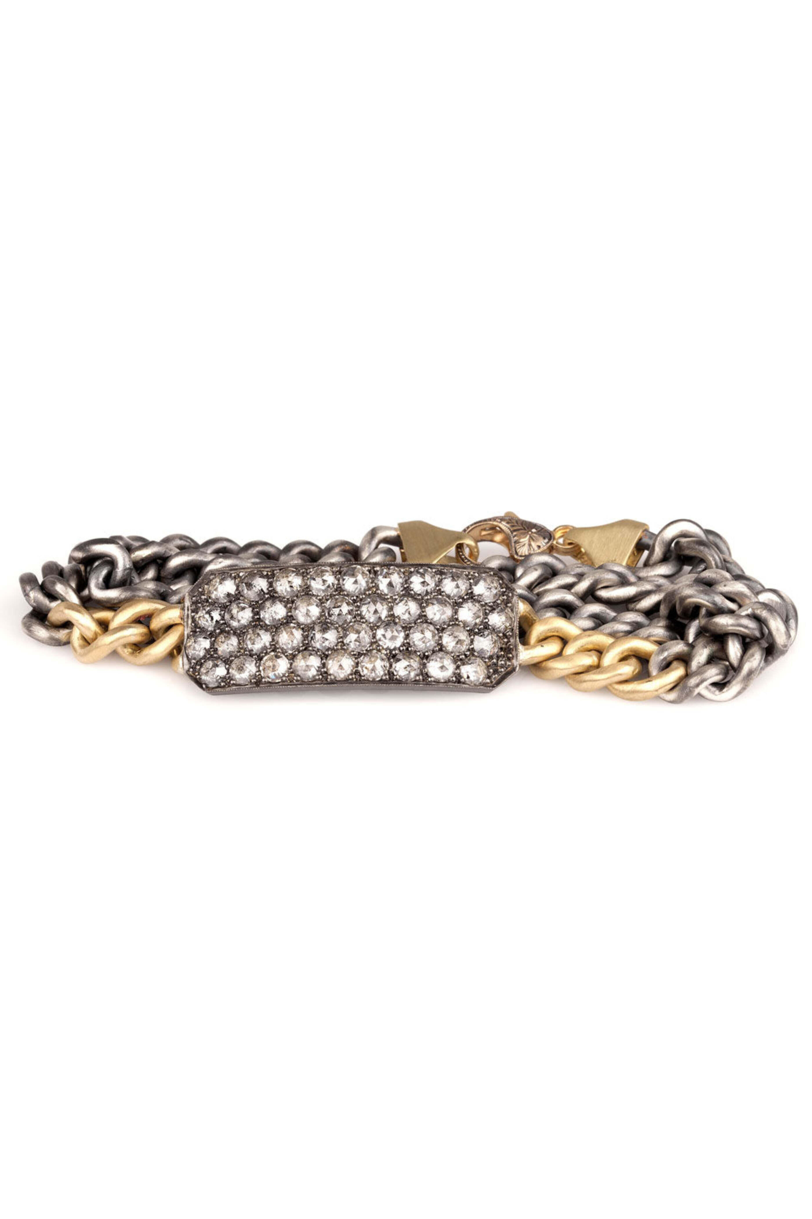 Sylva & Cie - Grey Diamond Double Wrap Bracelet