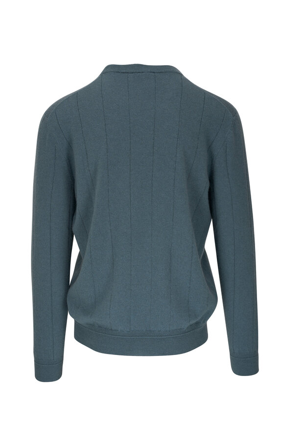 Brioni - Teal Cashmere Crewneck Sweater