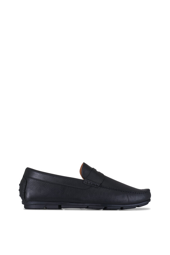 Aquatalia Enzo Black Leather Driver - view 2