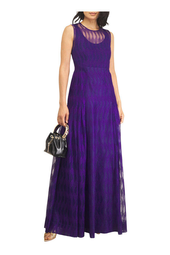 Akris High Plains Purple Sleeveless Gown - view 2