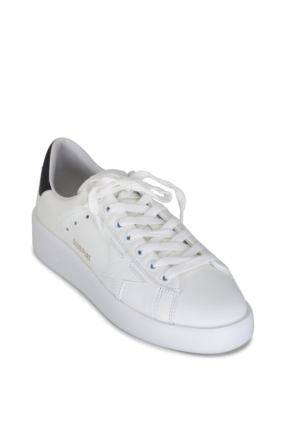 Golden Goose Pure Star White & Black Leather Low Top Sneaker