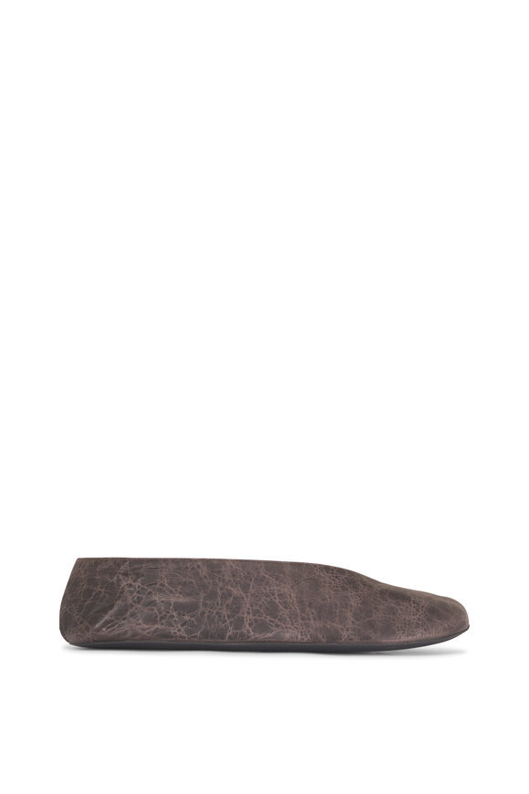 The Row Fay Flat Two Brown Leather Flat - view 2