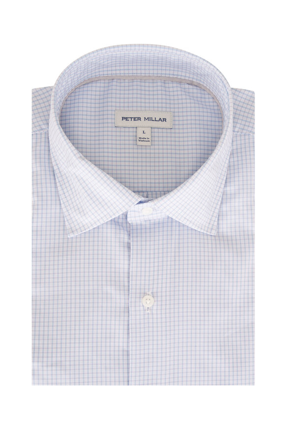 Peter Millar Conway Crown Violet Plaid Check Sport Shirt - view 1