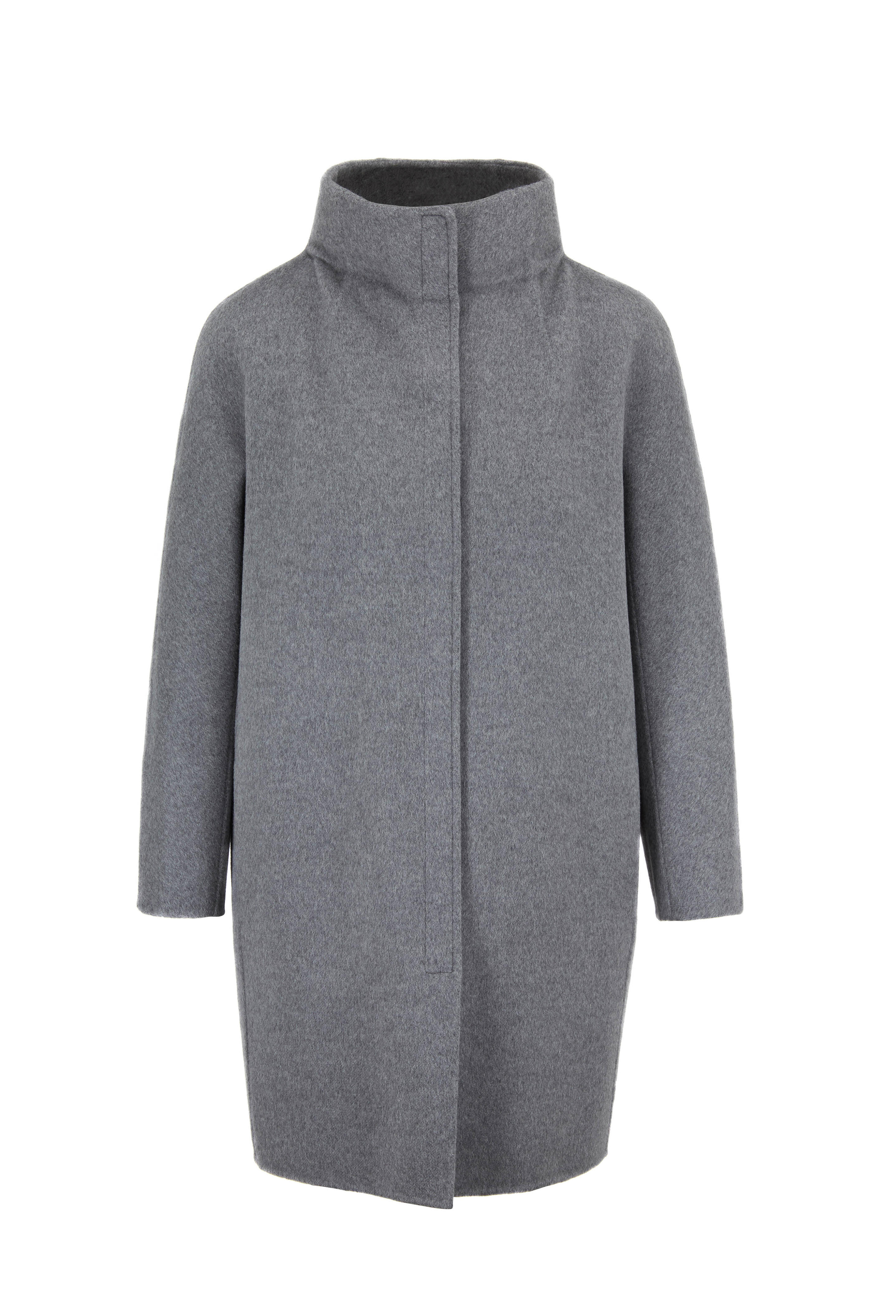 Loro Piana - Dove Double-Faced Cashmere Funnel Neck Coat