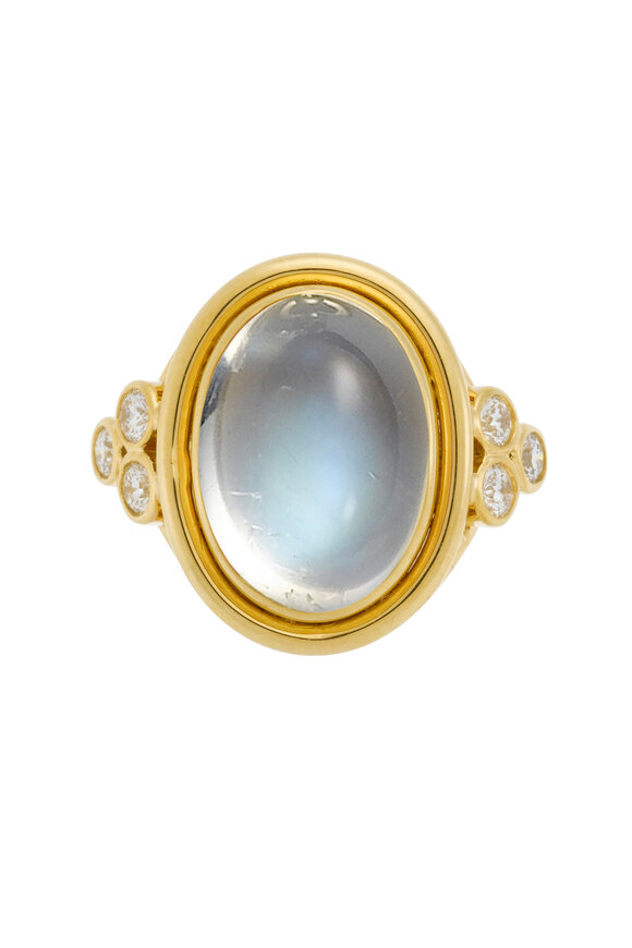 Temple St. Clair Blue Moonstone & Diamond Ring