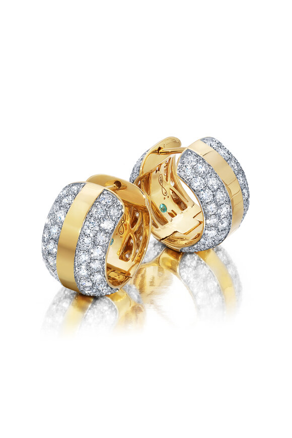 Graziela Gems - Ouro Diamond Hoop Earrings
