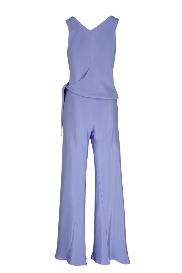 Peter Cohen - Tie Suit Iris 4-Ply Silk Jumpsuit