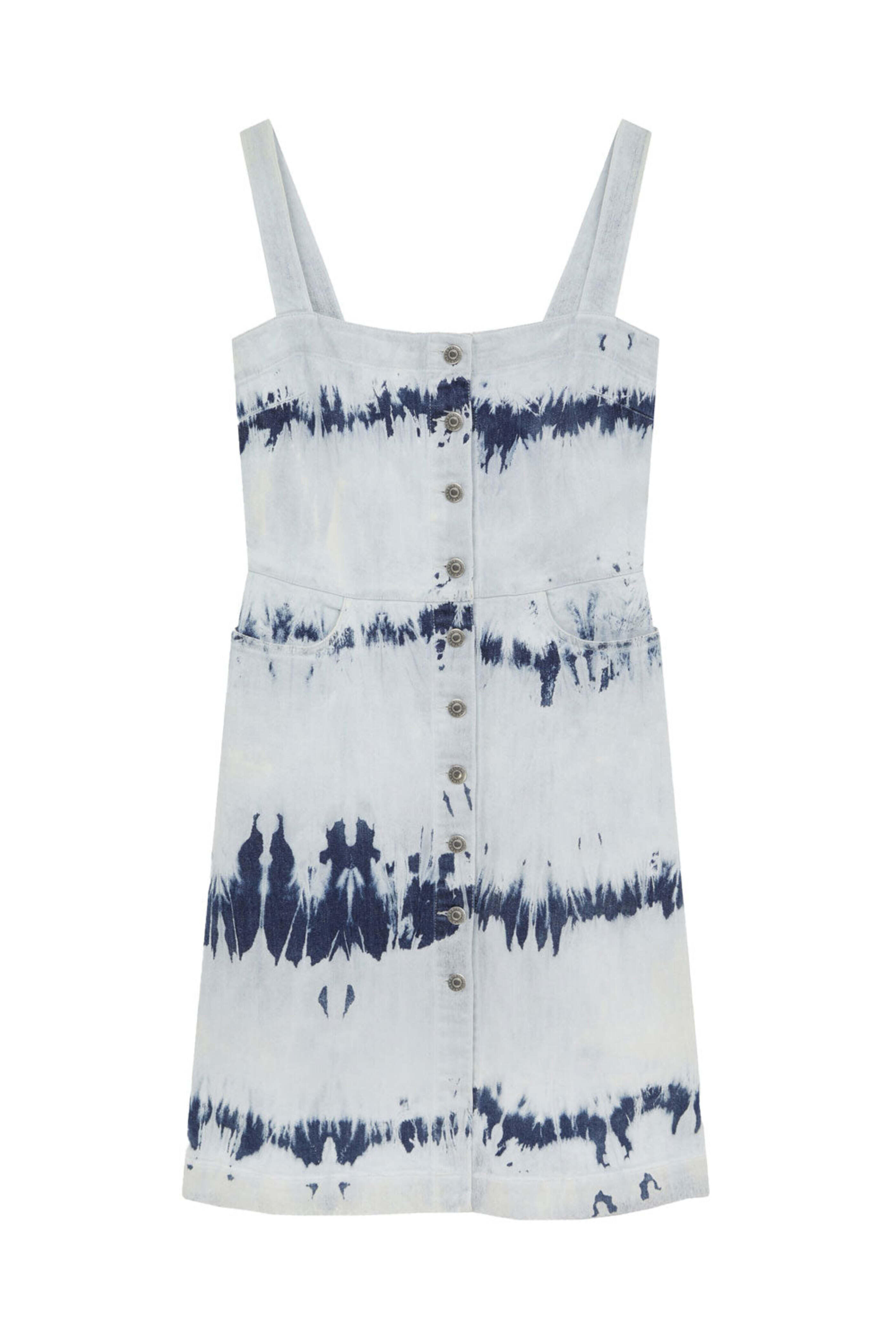 Stella McCartney - Denim Tie Dye Midi Dress