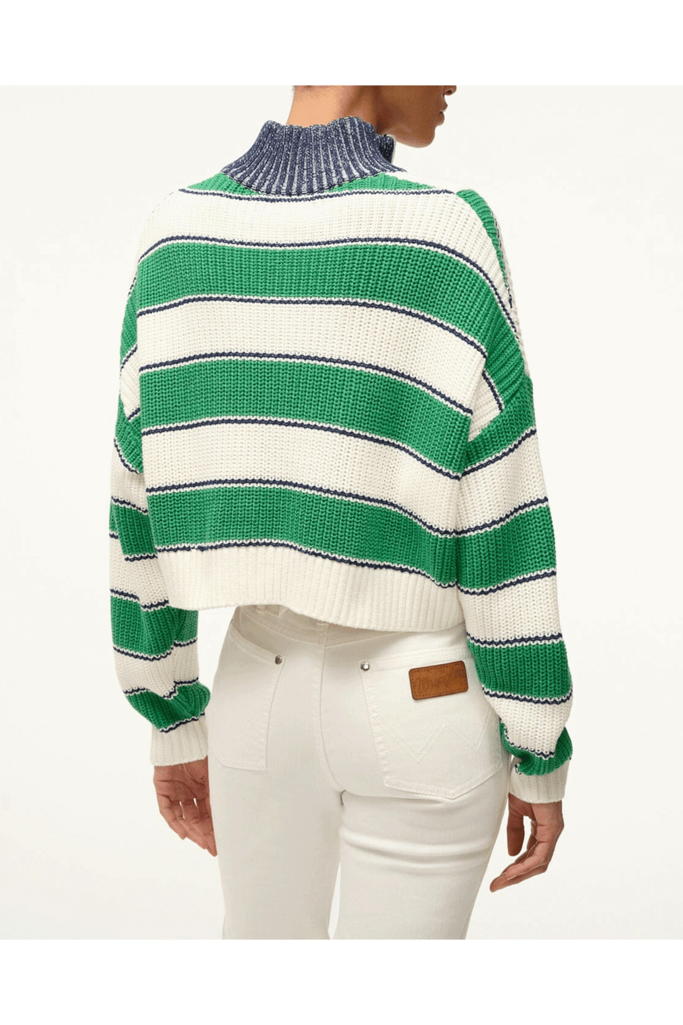 Staud - Bungalow Stripe Cropped Hampton Sweater