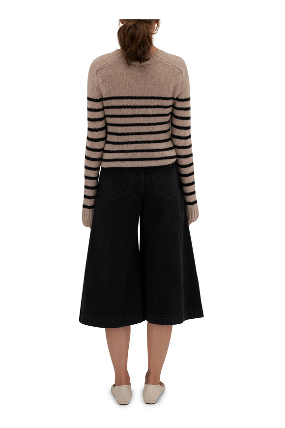 Khaite - Tilda Powder & Black Striped Cashmere Sweater