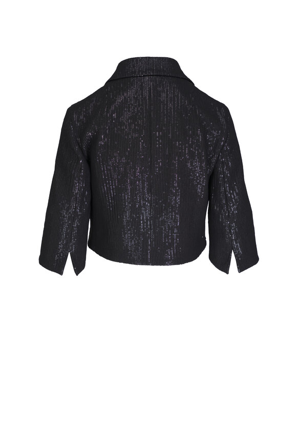 Akris - Winslow Black Short Sequin Jacket