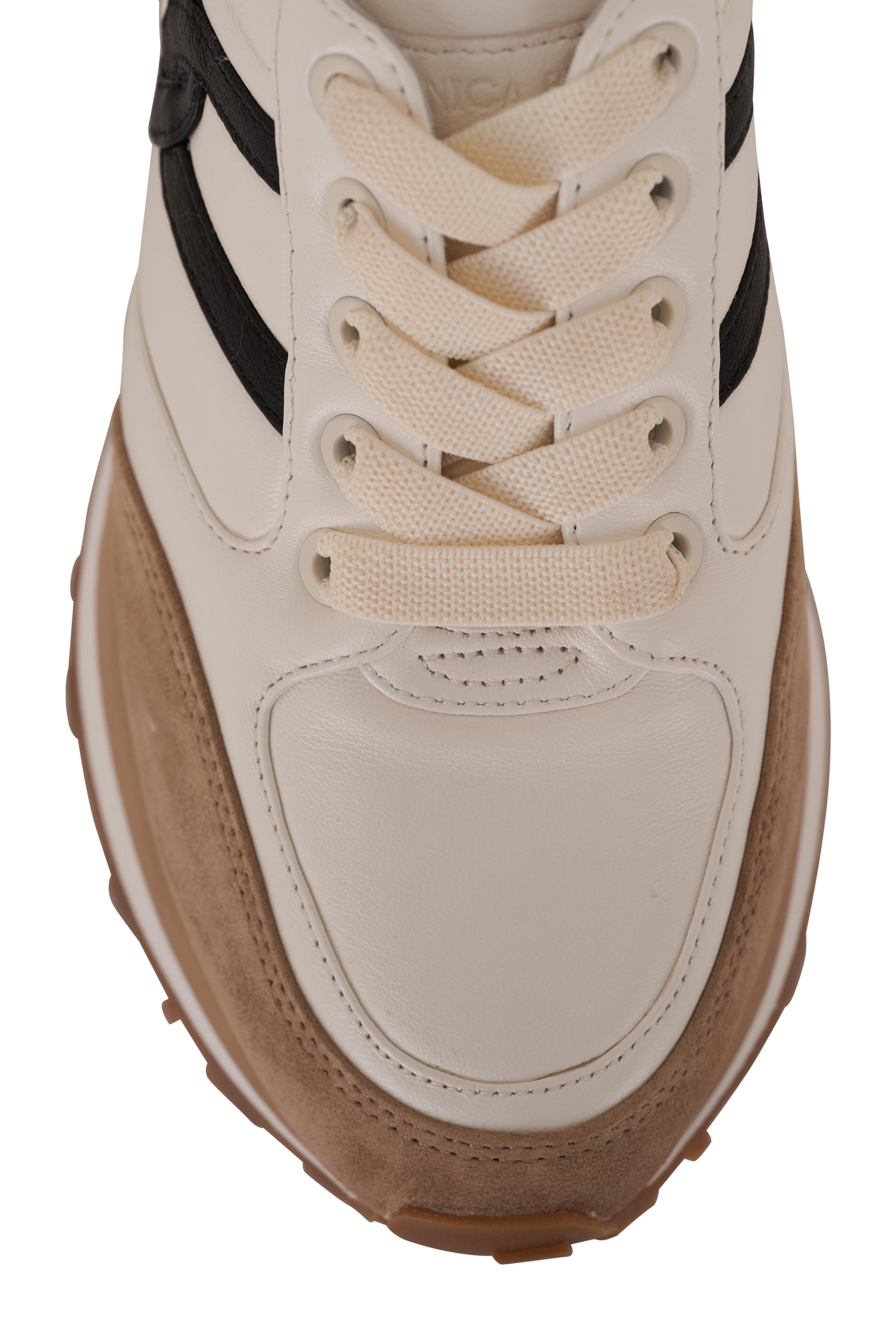 Veronica Beard - Valentina Coconut Black Leather & Suede Sneaker