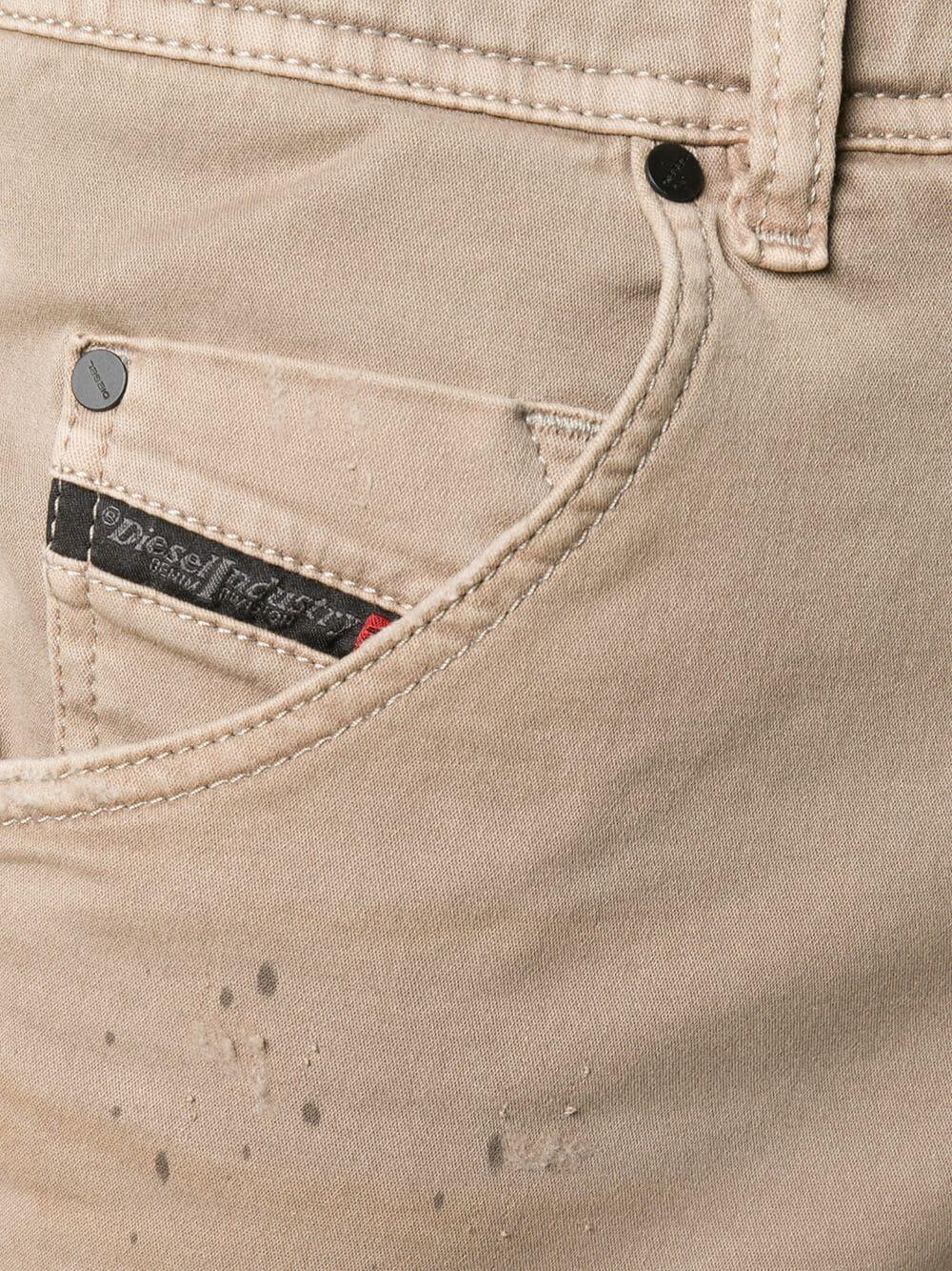 Diesel - Jogg Tan Distressed Shorts