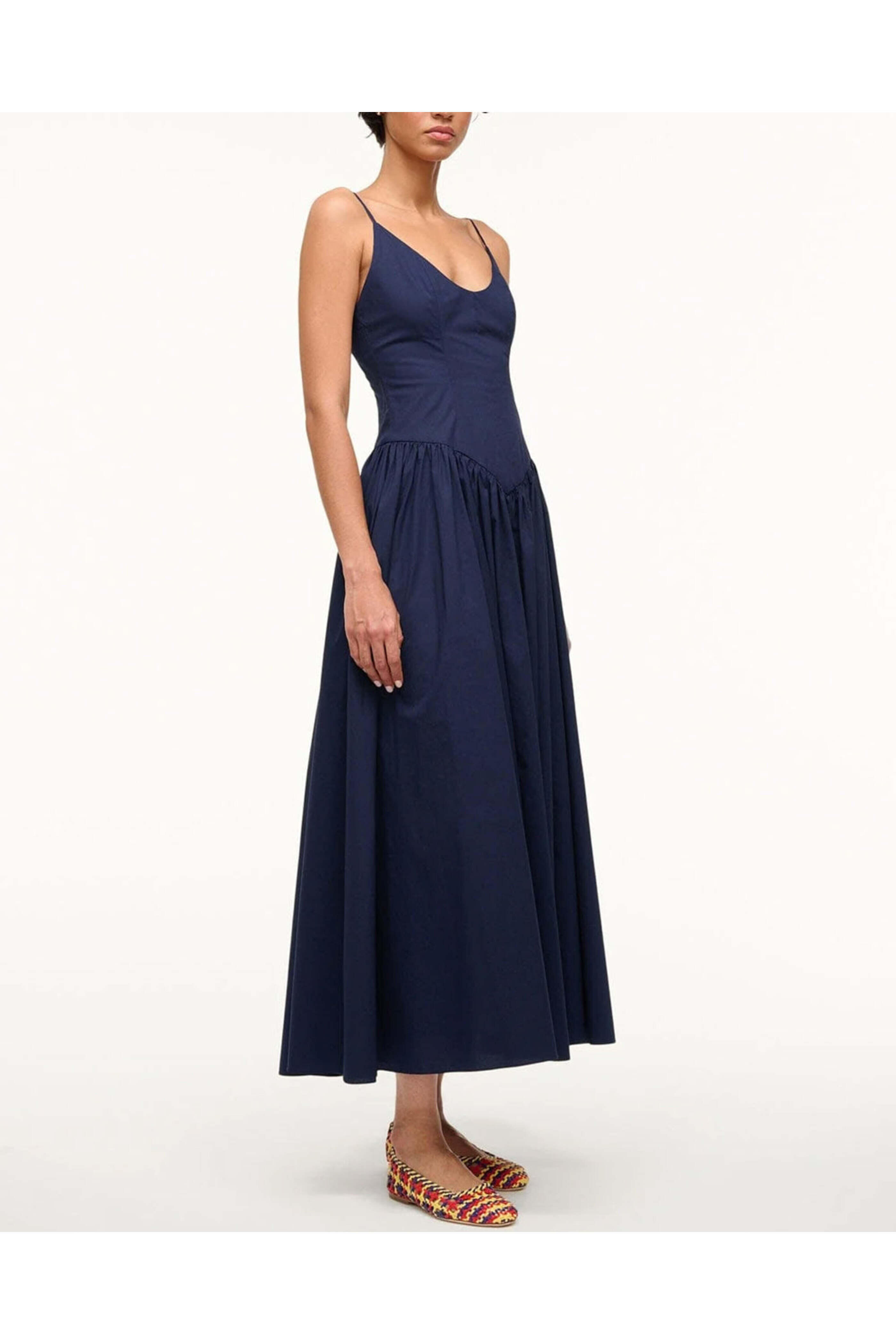 Staud - Navy Dena Dress