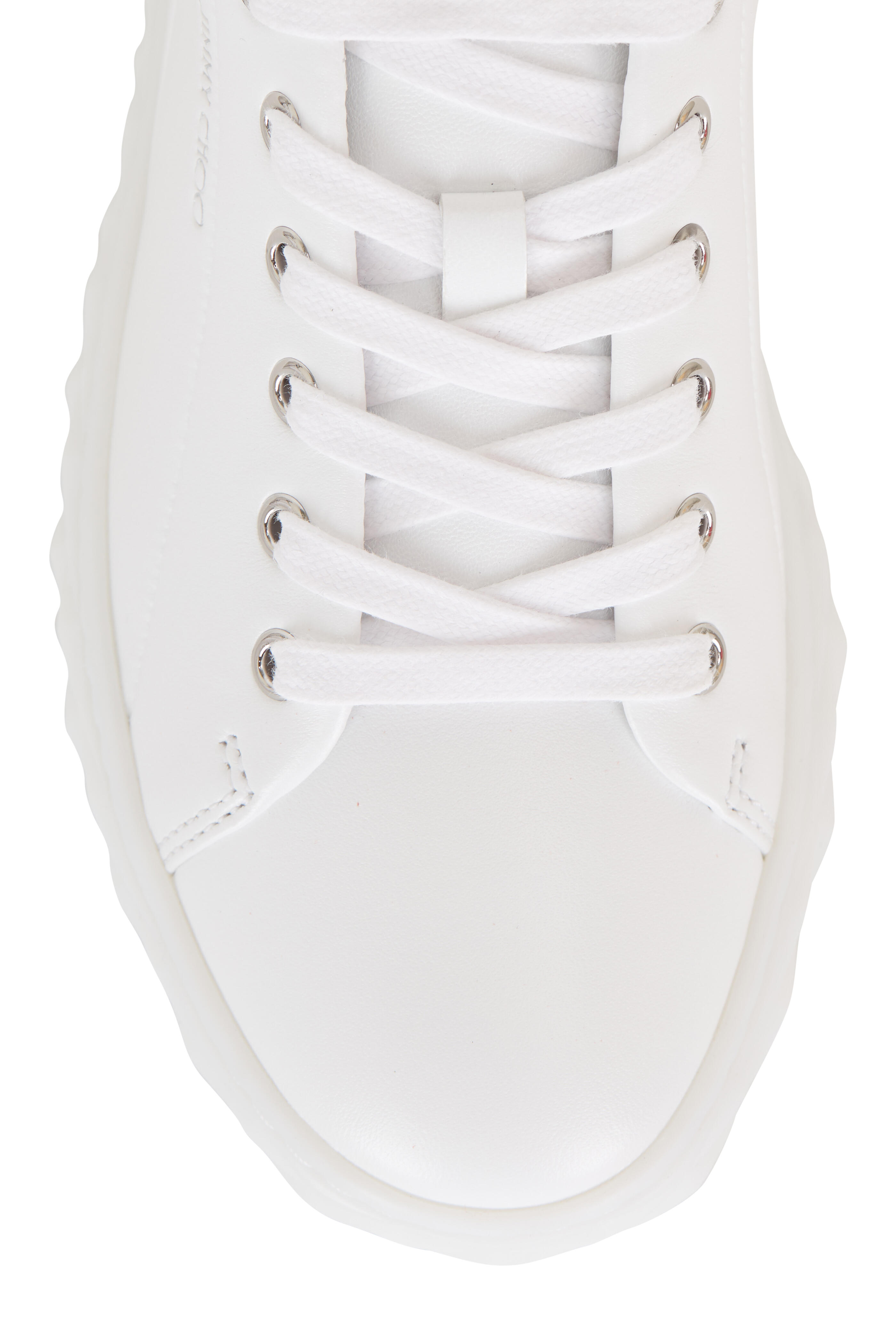 Jimmy Choo - Diamond Light White Leather Sneaker