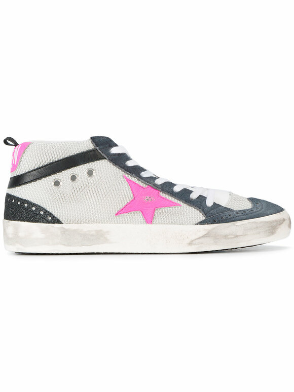 Golden Goose - Women's Mid Star Ice & Pink Star Sneaker