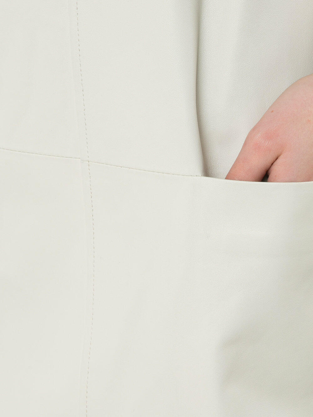 Elizabeth & James - Karlee Pumice Leather A-Line Sleeveless Dress