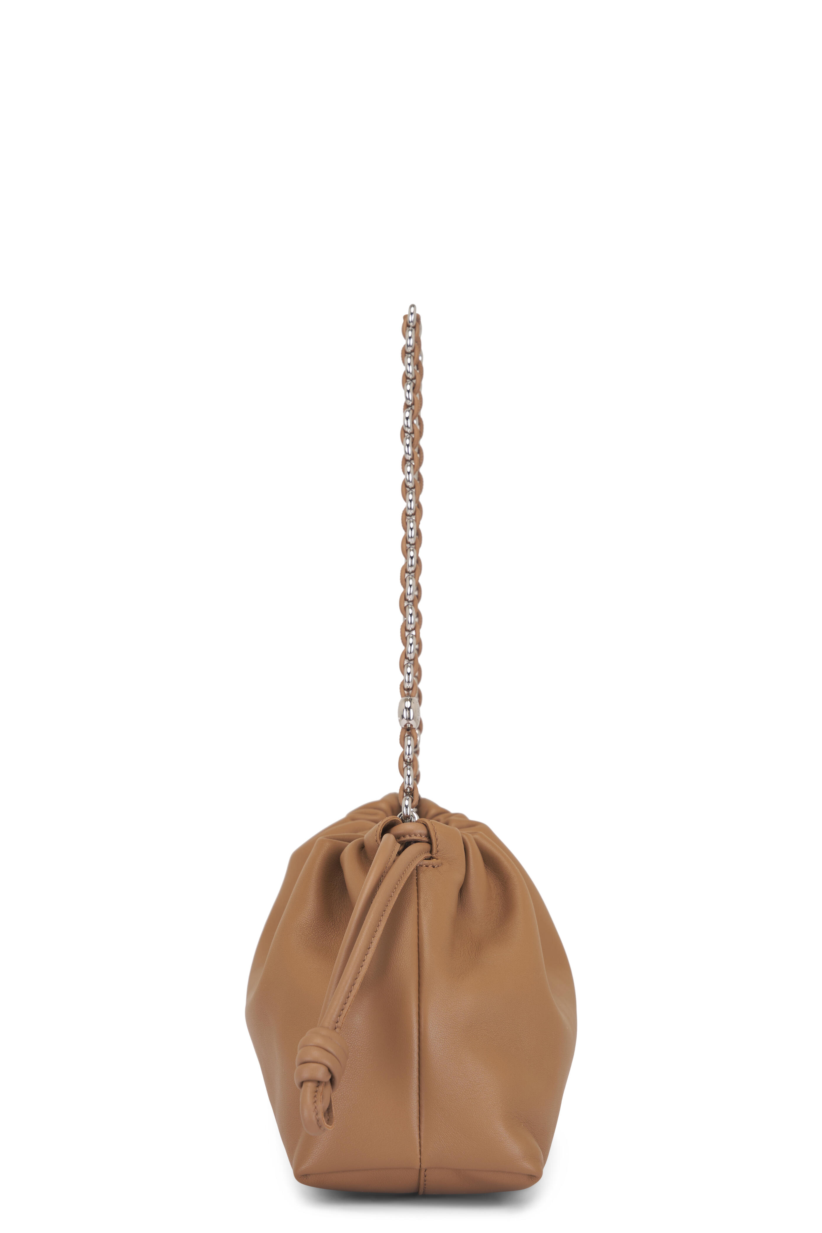 Loewe - Medium Flamenco Mocha Leather Clutch