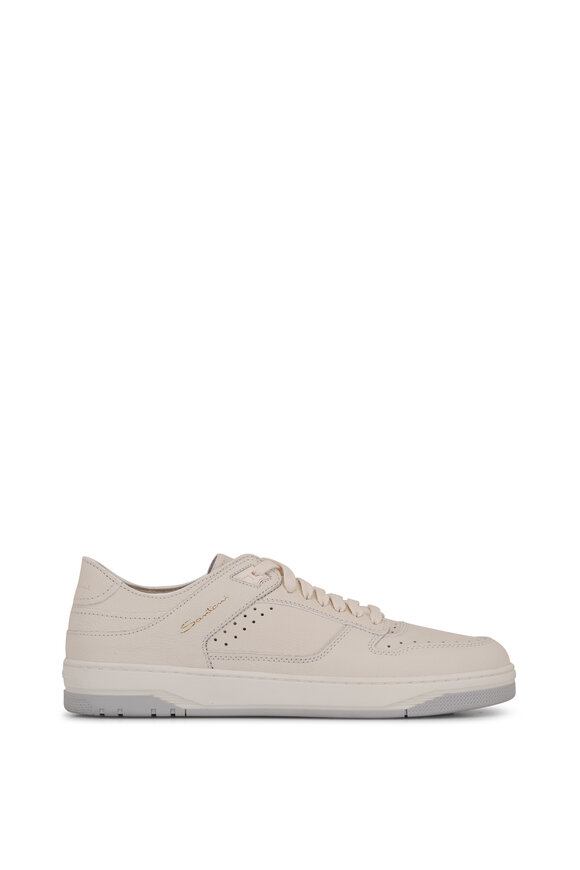 Santoni - Sneak Air White Leather Sneaker 