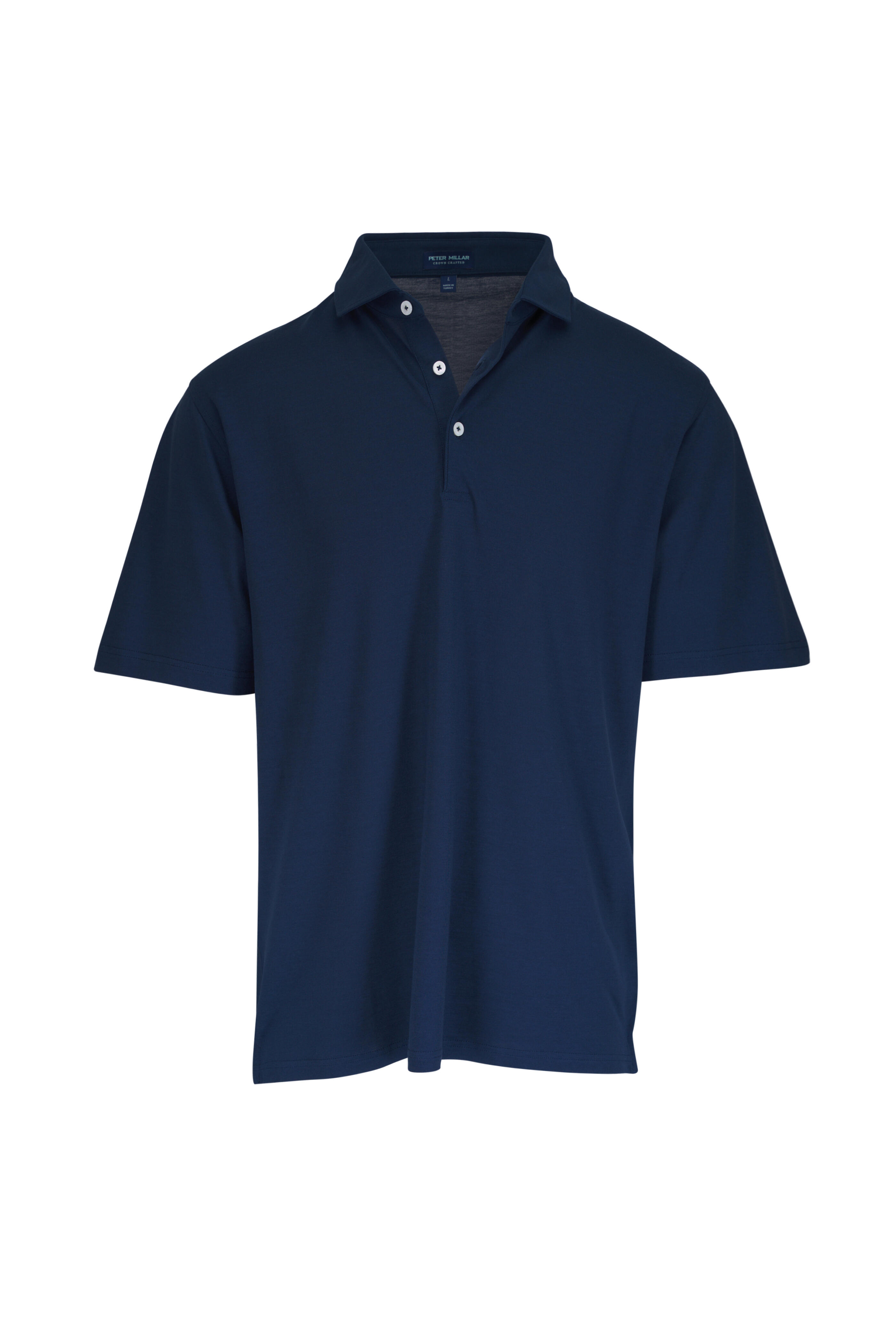 Peter Millar - Navy Blue Cool Cotton Short Sleeve Polo - view 1