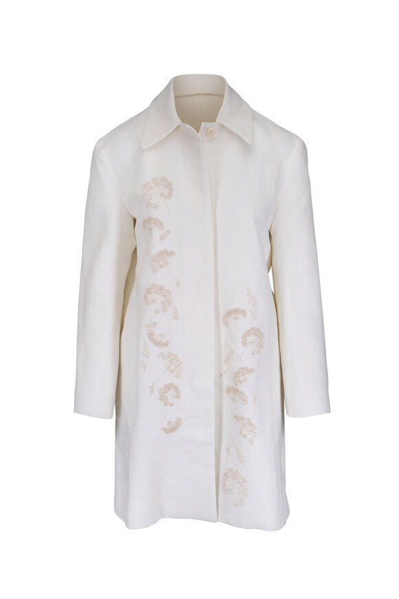 TWP Edinburgh Ivory Linen Coat - view 1