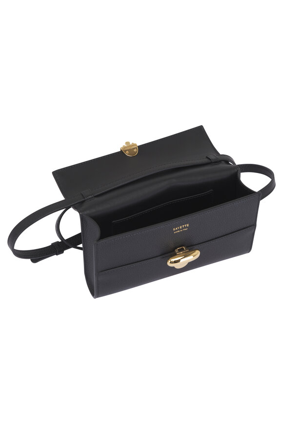 Savette Mini Symmetry Black Leather Crossbody - view 5