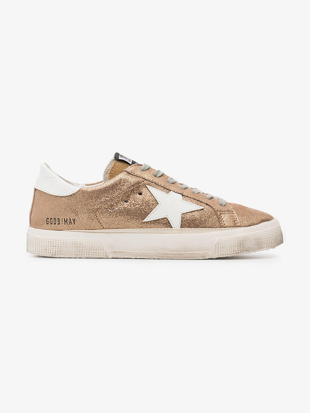 Golden Goose - Women's Superstar Gold Crackled Leather Sneaker