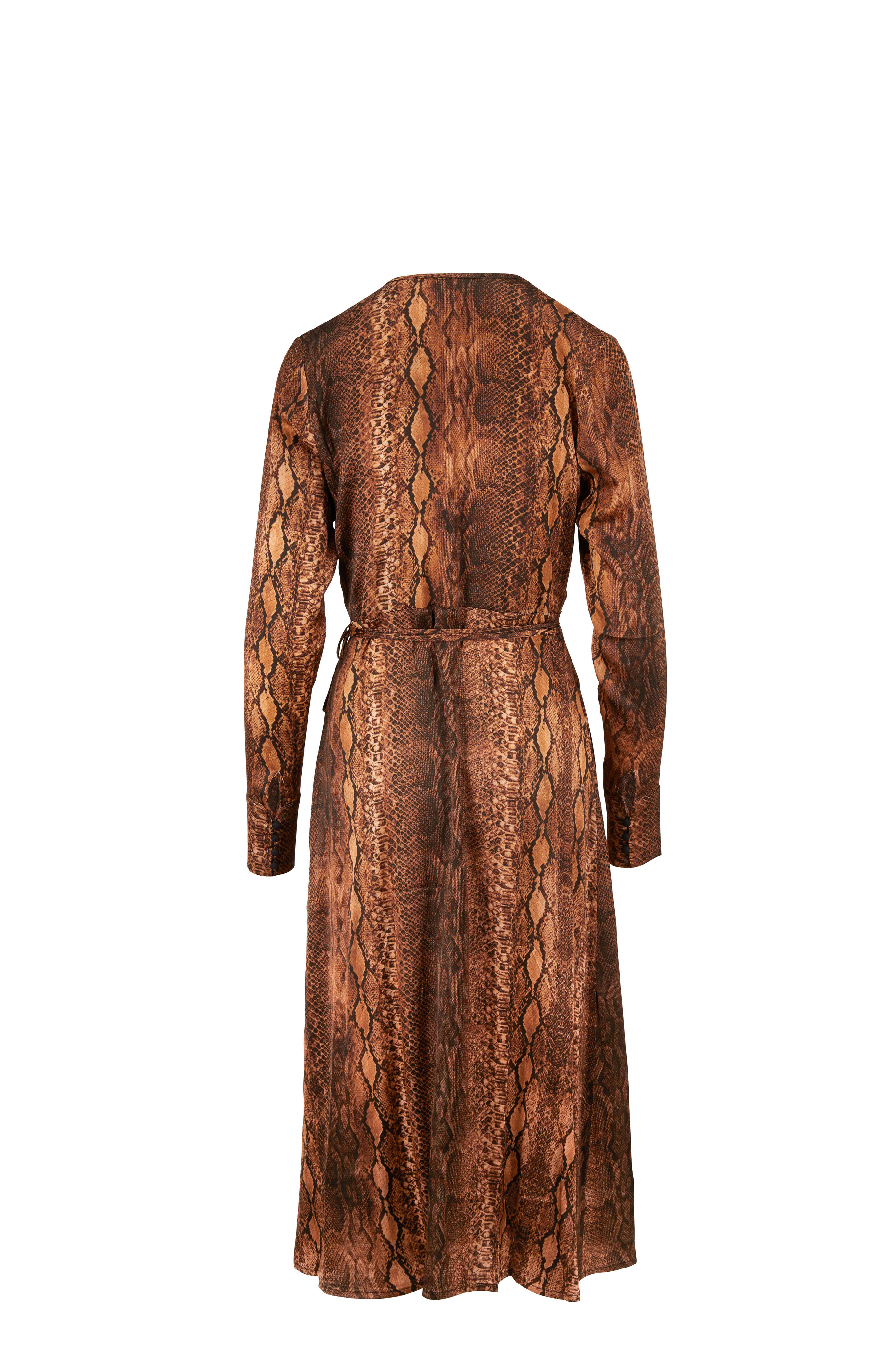brown snakeskin dress Serpent Dress  Brown Snakeskin Mesh Maxi