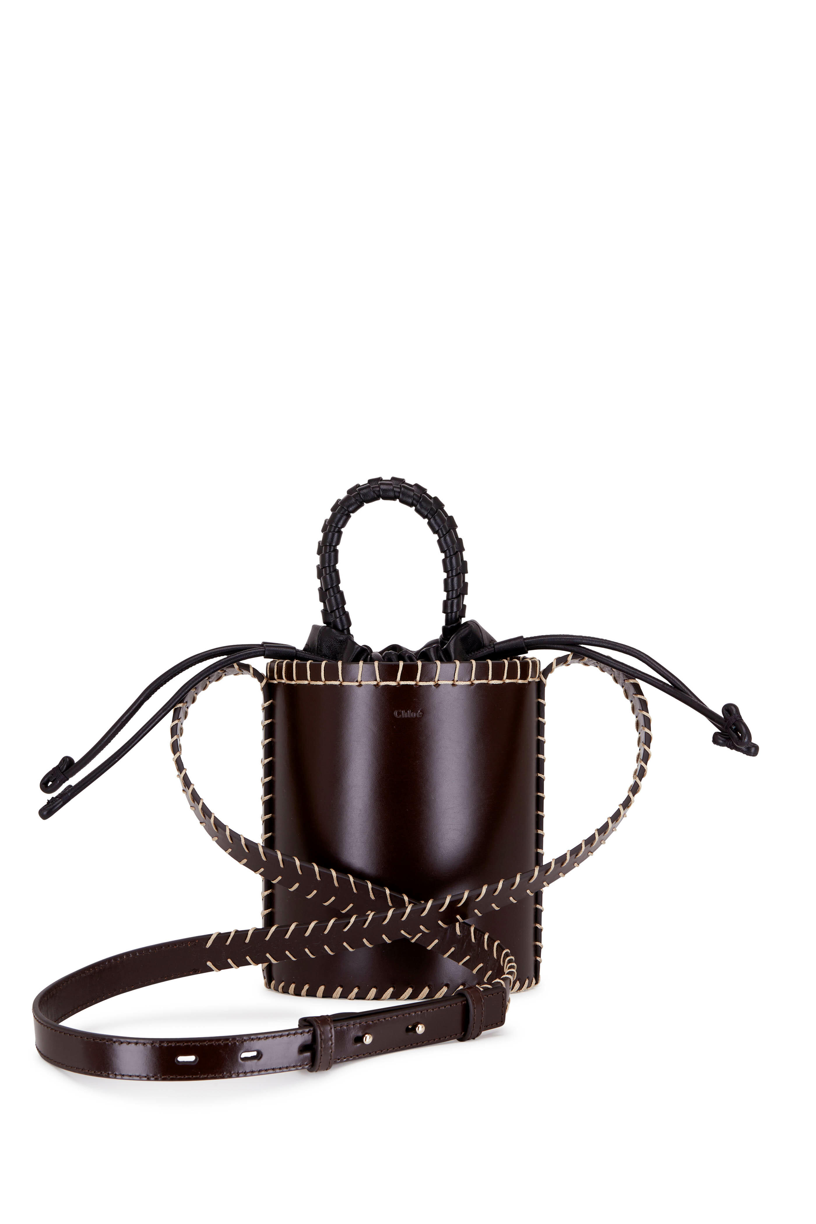 Chloé - Lawson Ebony Leather Bucket Bag | Mitchell Stores