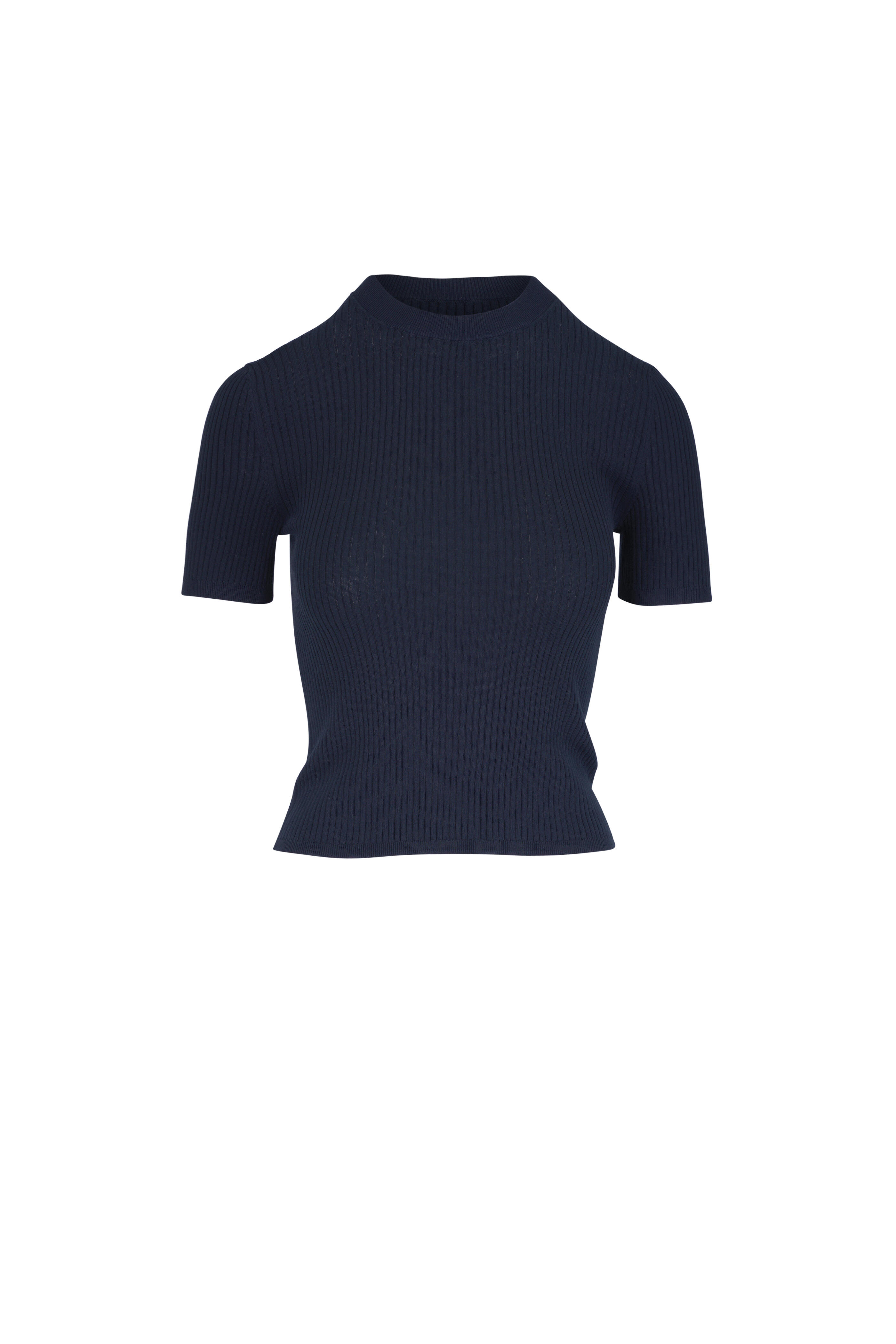 Nili Lotan - Dorset Dark Navy Cotton Ribbed Sweater