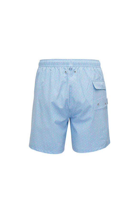 Peter Millar Wind In Your Sails Seaport Blue Swim Trunks - view 3