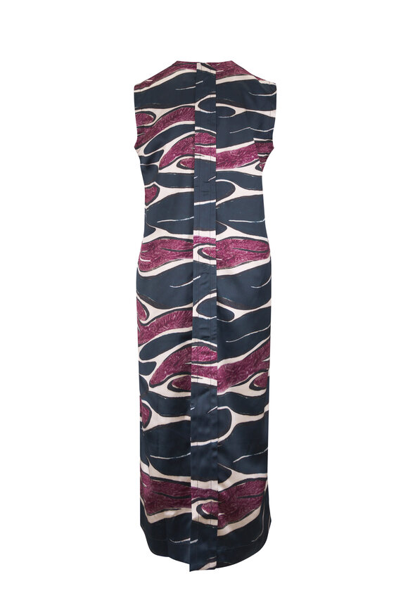 Marni Multicolor Abstract Print Midi Dress - view 3