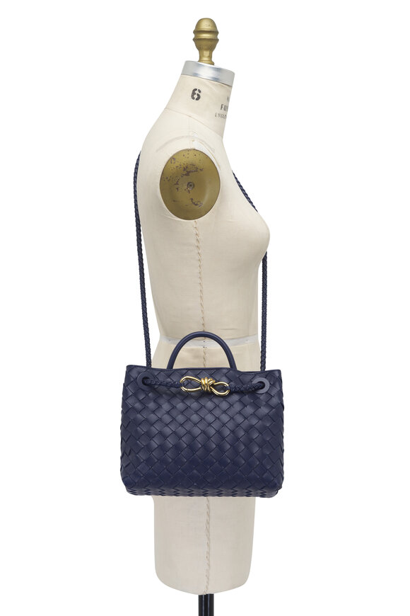 Bottega Veneta - Small Andiamo Duke Navy Leather Bag