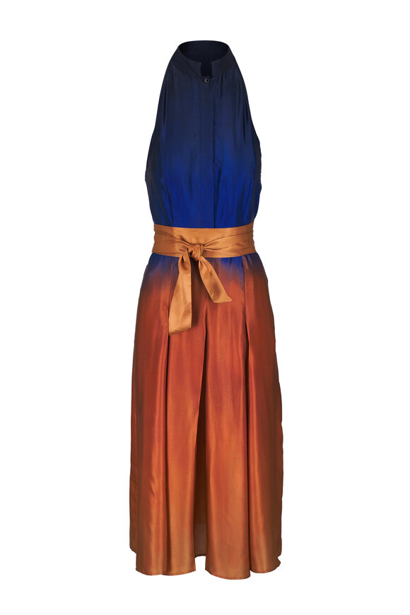 Loro Piana - Medea Pineapple Sorbet Linen Belted Maxi Dress