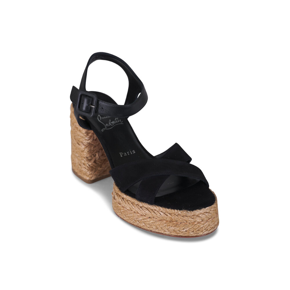 Christian Louboutin - Calakala Black Suede Sandal, 85mm