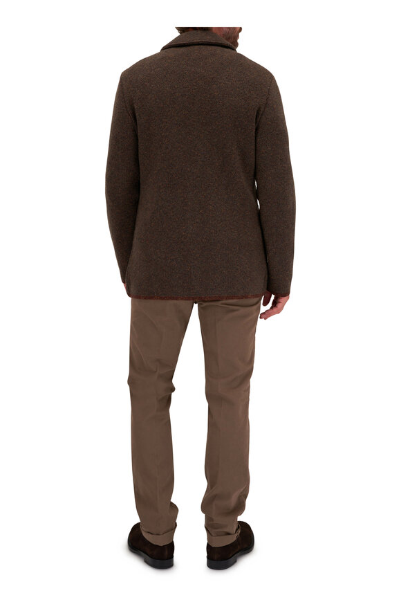 Maurizio Baldassari - Maxi Cable Dark Olive Knit Sport Coat