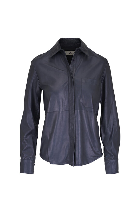 TWP Cowboy Update Midnight Leather Blouse - view 1
