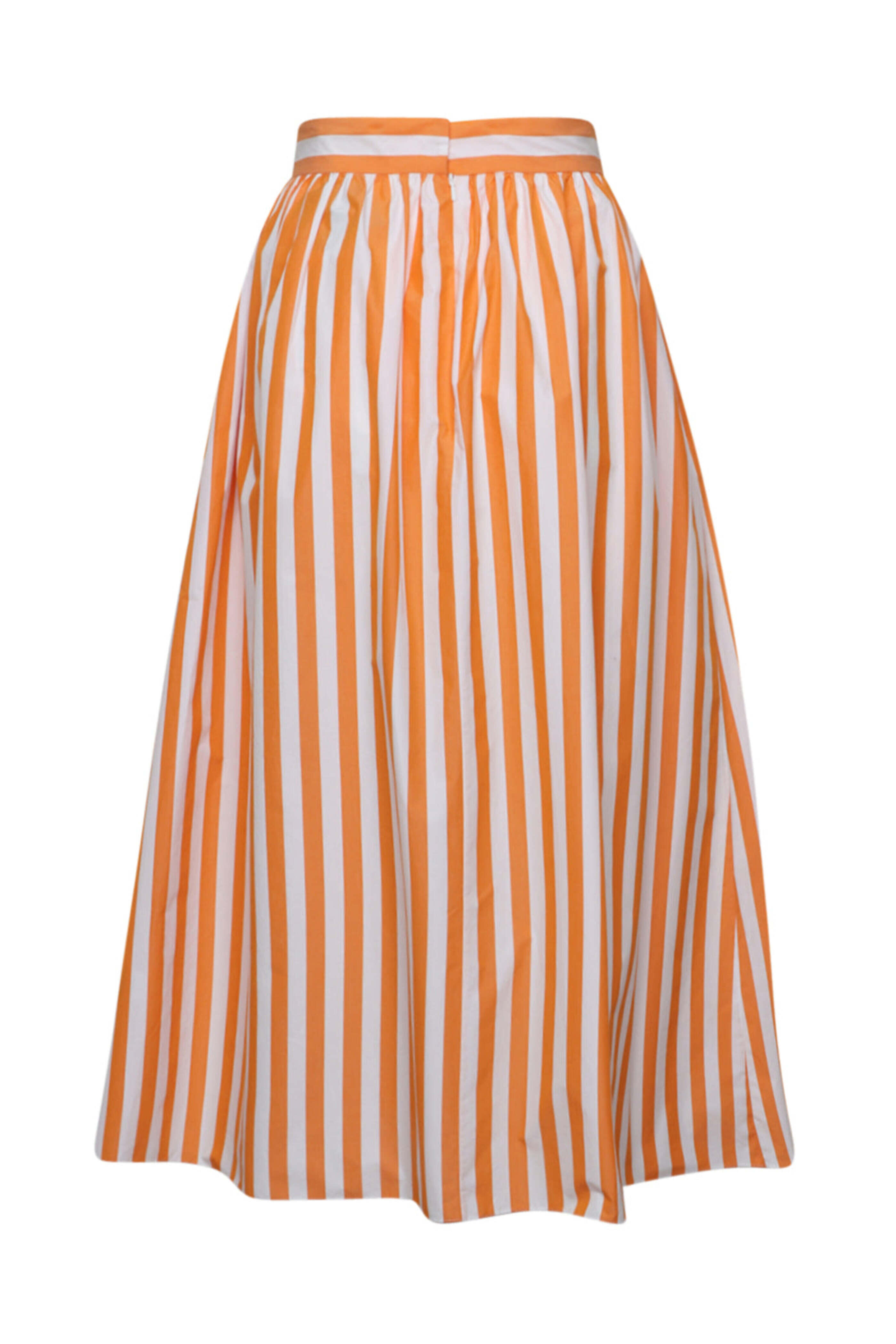 アパルトモンLA COLLECTION Clementine skirt 34 Oscar de la Renta - Clementine & White Stripe A-Line Skirt