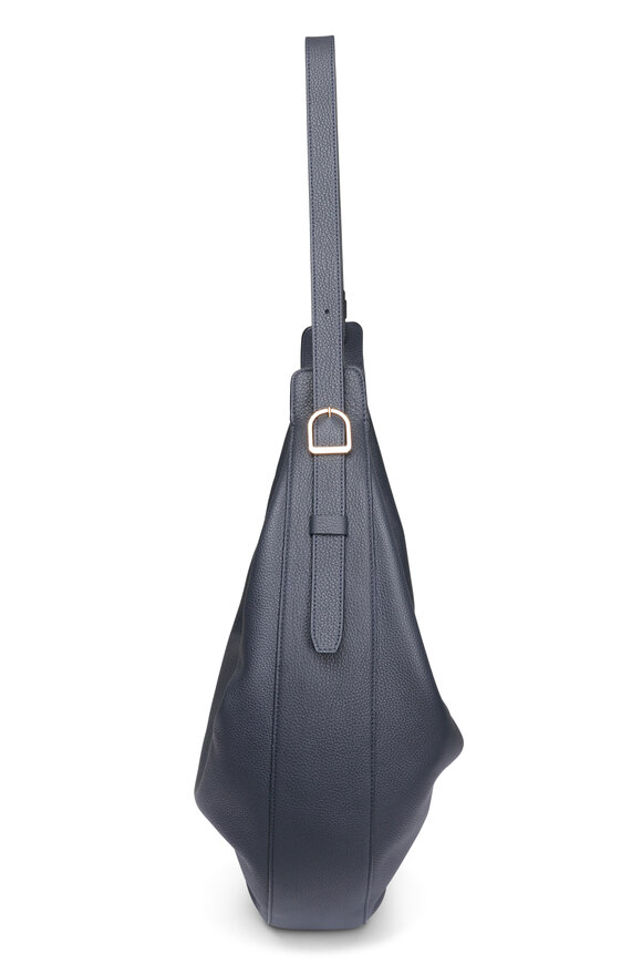 Khaite Augustina Midnight Leather Hobo Bag - view 3
