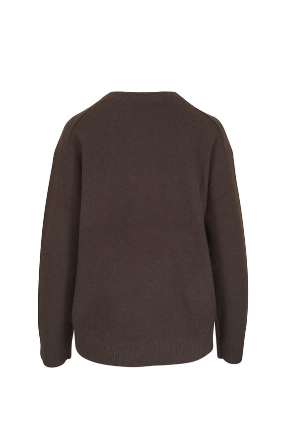 Vince Wood Brown Boiled Cashmere Sweater - view 2